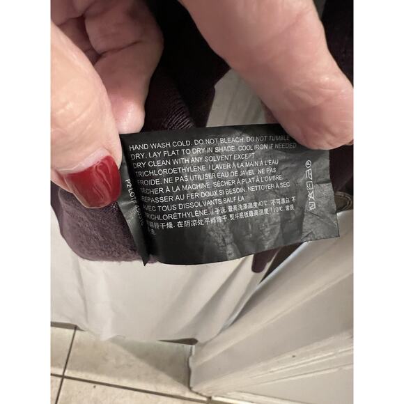 Theory Purple Merino Wool Pullover Sweater Sz L Preppy Academic Classic - Picture 6 of 7